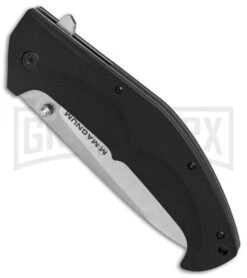 Boker Magnum Colussus Black G-10 Folding Knife - Stonewash Plain -Boker Shop Boker Magnum Colussus BHQ 80851 er spine large