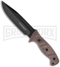 Boker Magnum Desert Warrior Fixed Blade Knife - Black Plain
