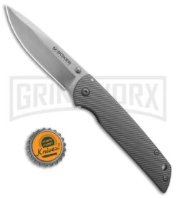 Boker Magnum Eternal Classic Steel Frame Lock Knife W/Thumb Stud - Satin Plain -Boker Shop Boker Magnum Eternal Classic Thumb Stud BHQ 136272 td size large