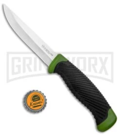 Boker Magnum Falun Green Synthetic Fixed Blade Knife(Satin Plain) -Boker Shop Boker Magnum Falun fixed Blade Green Synthetic Satin 02RY103 BHQ 125065 jr bottlecap large
