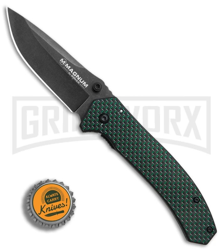 Boker Magnum Green Strike LSCF/G-10 Folding Knife - Black SW 6 Boker Magnum Green Strike LSCF/G-10 Folding Knife - Black SW - Image 4