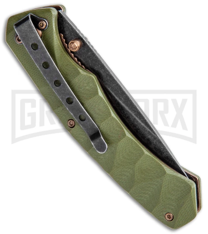 Boker Magnum Iguanodon OD Green G-10Liner Lock Knife - Black SW Plain 5 Boker Magnum Iguanodon OD Green G-10Liner Lock Knife - Black SW Plain - Image 3
