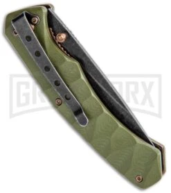 Boker Magnum Iguanodon OD Green G-10 Liner Lock Knife - Black SW Plain 8 Boker Magnum Iguanodon OD Green G-10 Liner Lock Knife - Black SW Plain -Boker Shop Boker Magnum Iguanodon LL OD Green G 10 Black SW 01SC072 BHQ 118403 jr side large