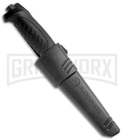 Boker Magnum Knivgar Black Polymer Fixed Blade Knife - Satin Plain 8 Boker Magnum Knivgar Black Polymer Fixed Blade Knife - Satin Plain -Boker Shop Boker Magnum Knivgar Hunting Black Synthetic 02MB010 BHQ 118414 jr sheath large 1