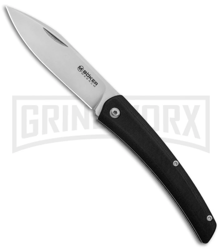 Boker Magnum Long Lead EDC Slip Joint Knife -Satin Plain 3 Boker Magnum Long Lead EDC Slip Joint Knife -Satin Plain