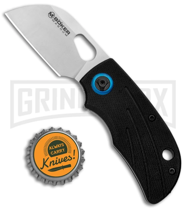 Boker Magnum Lil Lambfoot Black Frame Lock Knife - Satin Plain 6 Boker Magnum Lil Lambfoot Black Frame Lock Knife - Satin Plain - Image 4