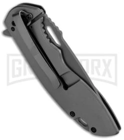 Boker Magnum Massive Half Skull Gray Folding Knife - Gray Plain -Boker Shop Boker Magnum Massive Half Skull FL Gray 01RY316 BHQ 102962 jr side large