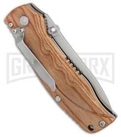 Boker Magnum Pakka Hunter Wood Folding Knife - Satin Plain -Boker Shop Boker Magnum Pakka Hunter BHQ 80859 er side large