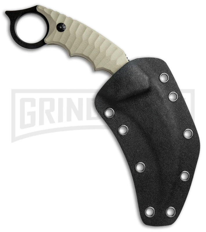 Boker Magnum Spike Tan G-10 Karambit Fixed Blade Knife - Black Plain 5 Boker Magnum Spike Tan G-10 Karambit Fixed Blade Knife - Black Plain - Image 3