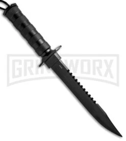 Boker Magnum 02MB935 Survivalist Fixed Blade - Black Plain -Boker Shop Boker Magnum Survivalist Black 02MB935 BHQ 49549 jr spine large