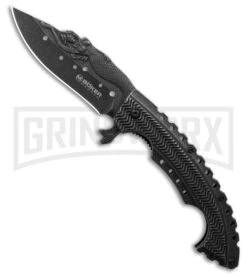 Boker Magnum Tactical Mermaid Folding Knife - Black Stonewash Plain
