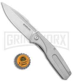 Boker Magnum The Milled One Steel Folding Knife - Satin Plain -Boker Shop Boker Magnum The Milled One FL Satin BHQ 136007 jr bottlecap large