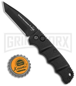 Boker Mini Kalashnikov Black Automatic Knife - Tanto Black Plain -Boker Shop Boker Mini Kalashnikov Tanto Automatic Knife Black 2in Black BHQ 132752 td size large