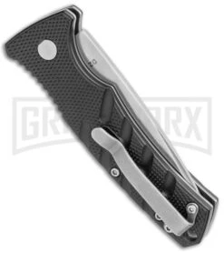 Boker Mini Strike Automatic Knife Black - Drop Point Stonewash Plain -Boker Shop Boker Mini Strike Auto Black SW 01BO435NSOI BHQ 99628 jr side large