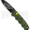 Boker Mini Kalashnikov Warhawk Automatic Knife Green - D2 Black Plain -Boker Shop Boker Mini Warhawk Kalashnikov Auto Dagger Green Black BHQ 113923 jr large