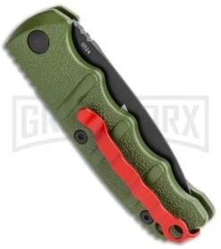 Boker Mini Kalashnikov Warhawk Automatic Knife Green - D2 Black Plain 8 Boker Mini Kalashnikov Warhawk Automatic Knife Green - D2 Black Plain -Boker Shop Boker Mini Warhawk Kalashnikov Auto Dagger Green Black BHQ 113923 jr side large