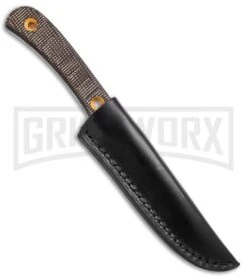 Boker Plus Bark Beetle Brown Micarta Fixed Blade Knife (Satin Plain) -Boker Shop Boker Plus Bark Beetle BHQ 136264 td sheath large