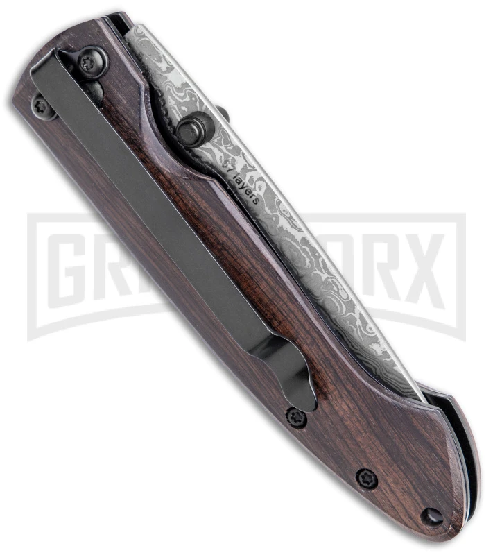 Boker Plus Damascus Gent II Liner Lock Knife (2.75" Damascus) 01BO102DAM 5 Boker Plus Damascus Gent II Liner Lock Knife (2.75" Damascus) 01BO102DAM - Image 3