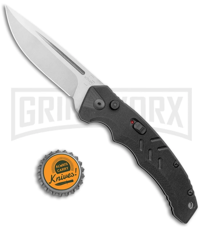 Boker Plus Intention II Automatic Folding Knife Black - Stonewash Drop Point 6 Boker Plus Intention II Automatic Folding Knife Black - Stonewash Drop Point - Image 4