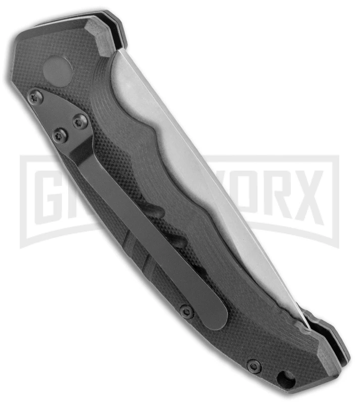 Boker Plus Intention II Automatic Folding Knife Black - Stonewash Drop Point 5 Boker Plus Intention II Automatic Folding Knife Black - Stonewash Drop Point - Image 3