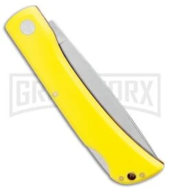 Boker Plus Rangebuster 2.0 Lockback Folding Knife Yellow - Satin Plain -Boker Shop Boker Plus Justin Rangebuster 2.0 Lockback Knife Yellow 3.5 Satin 01BO172JU BHQ 125058 LS Side large