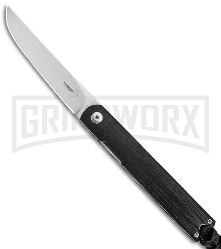 Boker Plus Kansei Nori Black G-10 Liner Lock Knife - Satin Plain 3 Boker Plus Kansei Nori Black G-10 Liner Lock Knife - Satin Plain