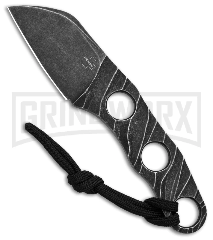 Boker Plus Kazhan Fixed Blade Knife Skeletonized - Stonewash Plain 3 Boker Plus Kazhan Fixed Blade Knife Skeletonized - Stonewash Plain