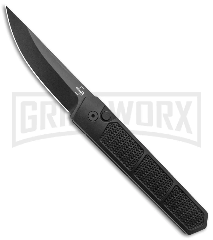 Boker Plus Kwaiken Grip Automatic Knife - D2 Black Plain 3 Boker Plus Kwaiken Grip Automatic Knife - D2 Black Plain