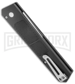 Boker Plus Kwaiken Grip Automatic Knife - D2 Satin Plain 8 Boker Plus Kwaiken Grip Automatic Knife - D2 Satin Plain -Boker Shop Boker Plus Kwaiken Grip Auto Black Aluminum Satin BHQ 175284 jr side large