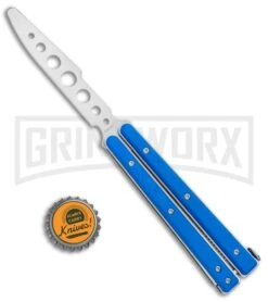 Boker Plus Mini Balisong Solid Blue Trainer Knife - Satin Dull 10 Boker Plus Mini Balisong Solid Blue Trainer Knife - Satin Dull -Boker Shop Boker Plus Mini Balisong Trainer Blue G 10 Satin 01BO716SOI BHQ 99640 jr bottlecap large