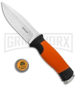 Boker Plus 02BO014 Outdoorsman Fixed Blade Knife Orange - Satin Plain 9 Boker Plus 02BO014 Outdoorsman Fixed Blade Knife Orange - Satin Plain -Boker Shop Boker Plus Outdoorsman Fixed Blade Orange Satin 02BO014 BHQ 90659 jr bottlecap large