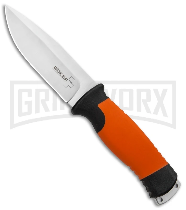 Boker Plus 02BO014 Outdoorsman Fixed Blade Knife Orange - Satin Plain 3 Boker Plus 02BO014 Outdoorsman Fixed Blade Knife Orange - Satin Plain