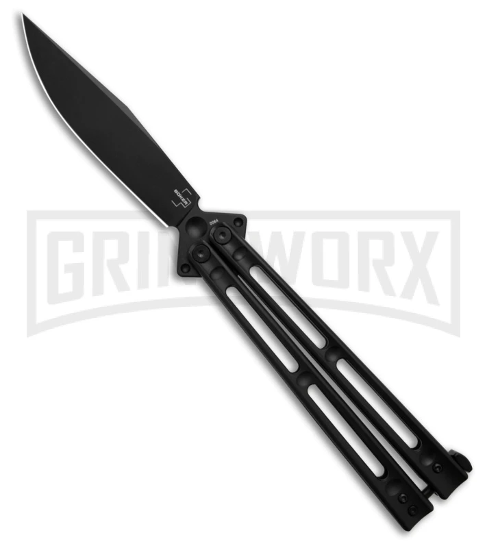 Boker Plus Papillon Butterfly Knife Black - Black Plain 3 Boker Plus Papillon Butterfly Knife Black - Black Plain