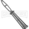 Boker Plus Paillion Stainless Steel Trainer Butterfly Knife - Stonewash Dull 2 Boker Plus Paillion Stainless Steel Trainer Butterfly Knife - Stonewash Dull -Boker Shop Boker Plus Papillon Trainer Butterfly Knife Stainless Steel 4in SW BHQ 139168 td large
