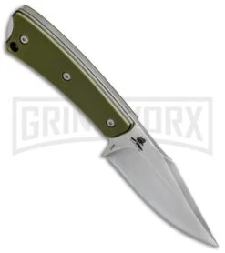 Boker Plus OD Green G-10 Piranha Fixed Blade Knife - Stonewash Plain -Boker Shop Boker Plus Piranha OD Green SW 02BO005 BHQ 49517 jr spine large
