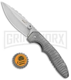 Boker Plus Sulaco Titanium Folding Knife - Stonewash Plain -Boker Shop Boker Plus Ram Maramba Sulaco Ti SW 01BO034 BHQ 67851 jr bottlecap large 1