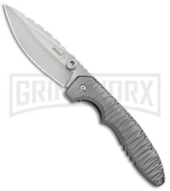 Boker Plus Sulaco TitaniumFolding Knife - Stonewash Plain