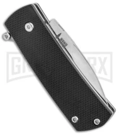 Boker Plus Shamsher Black Automatic Liner Lock Knife - Satin Plain 8 Boker Plus Shamsher Black Automatic Liner Lock Knife - Satin Plain -Boker Shop Boker Plus Shamsher Auto LL Black G 10 Satin BHQ 139170 jr side 2 large