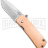 Boker Plus Shamsher Copper Automatic Liner Lock Knife - Satin Plain -Boker Shop Boker Plus Shamsher Auto LL Copper Satin BHQ 139171 jr 2 large