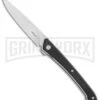Boker Plus Spillo Black G-10 Liner Lock Flipper Knife - Satin Plain 2 Boker Plus Spillo Black G-10 Liner Lock Flipper Knife - Satin Plain -Boker Shop Boker Plus Spillo LL Black G 10 Satin 01BO244 BHQ 111187 jr large 1