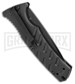 Boker Plus Strike Automatic Knife - Drop Point Black Plain -Boker Shop Boker Plus Strike Bowie Auto Black 01BO433NSOI BHQ 97031 jr side large