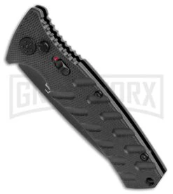 Boker Plus Strike Automatic Knife - Drop Point Black Plain -Boker Shop Boker Plus Strike Bowie Auto Black 01BO433NSOI BHQ 97031 jr spine large