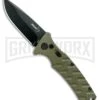 Boker Plus Strike OD Green Manual Knife - Drop Point Black Plain 1 Boker Plus Strike OD Green Manual Knife - Drop Point Black Plain -Boker Shop Boker Plus Strike Bowie Auto OD Green Black 01BO432NSOI BHQ 97033 jr large