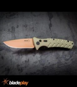 Boker Plus Strike Desert Warrior OD Green Automatic Knife - D2 Drop Point Copper 15 Boker Plus Strike Desert Warrior OD Green Automatic Knife - D2 Drop Point Copper -Boker Shop Boker Plus Strike Desert Warrior OD Green Automatic Knife Drop Point Chopper BP20049 kp large