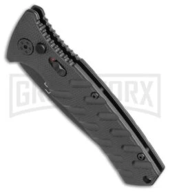 Boker Plus Strike Automatic Knife - Tanto Black Serrated -Boker Shop Boker Plus Strike Tanto Automatic Knife 3.25 Black Serr 01BO401N LS Spine large
