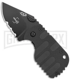 Boker Plus Subcom 2.0 Black Frame Lock Knife - Black Serr