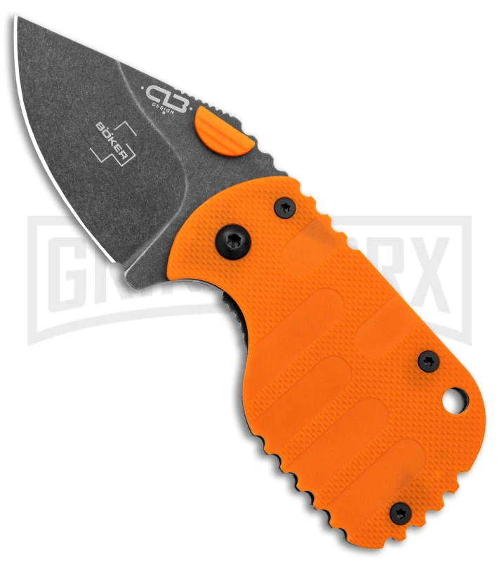 Boker Plus Subcom 2.0 Orange Frame Lock Knife - Serr 3 Boker Plus Subcom 2.0 Orange Frame Lock Knife - Serr