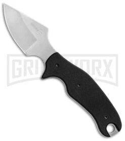 Boker Plus Tac-Neck Black G-10 Fixed Blade Knife - Satin Plain