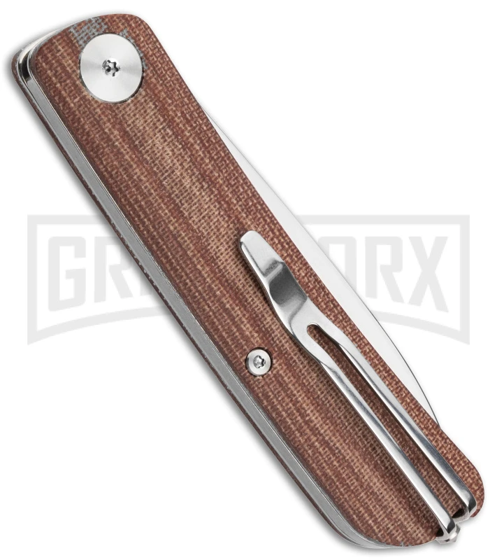 Boker Plus Tech Tool Premium Brown Micarta Slip Joint Knife - Satin Plain 4 Boker Plus Tech Tool Premium Brown Micarta Slip Joint Knife - Satin Plain - Image 2