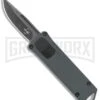 Boker Plus USB OTF Black Automatic Knife Aluminum - Gray SW Plain -Boker Shop Boker Plus USB OTF Auto Gray Aluminum Black SW BHQ 125998 jr large